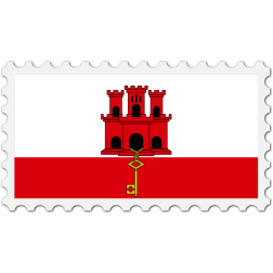 Gibraltar flag stamp svg