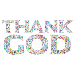 Sweet Tiled Thank God Typography No Background