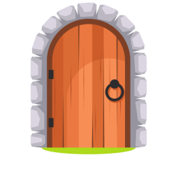 Medieval castle door