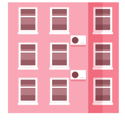Windows on an apartment building