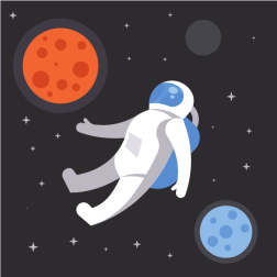 Astronaut on space mission