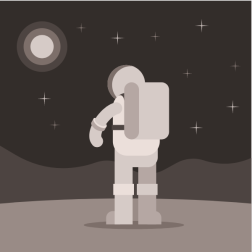 Astronaut walking on the Moon