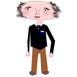 Bald man cartoon