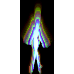 Ballet dancer white silhouette