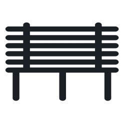 Park bench silhouette