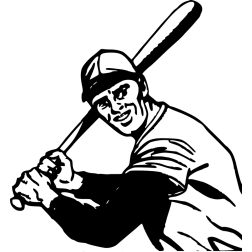 Baseball player with a bat