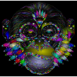 Color outlined monkey