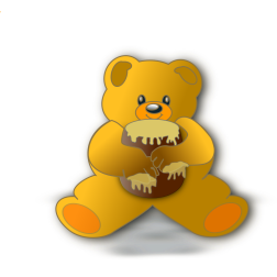 Bear with honey