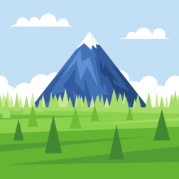 Tall mountain peak