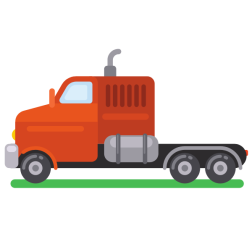 A semi-truck