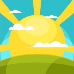 Sun goes up