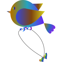 Bird Carrying Love Lockets