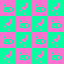Bird and snake pattern