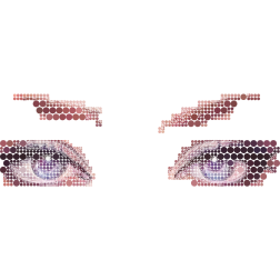 Blonde girl eyes circles