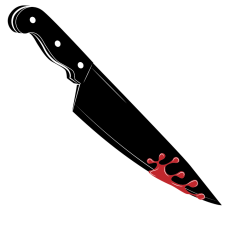 Bloody knife