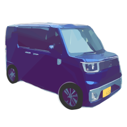 Blue vehicle