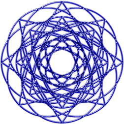 Blue Star–Shaped Geometric Design Element