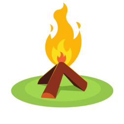 Bonfire burning