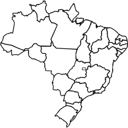 Vector map of Brazil regions