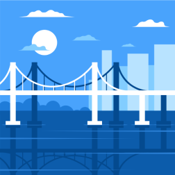 Bridge over the sea