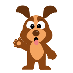 Brown cartoon dog