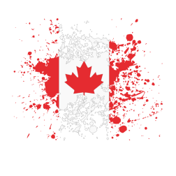 Canada Flag Splatter - Transparent Remix