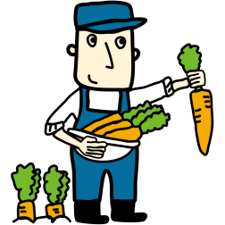Farmer with carrots