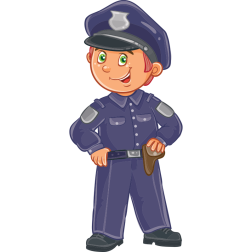 Cartoon police officer