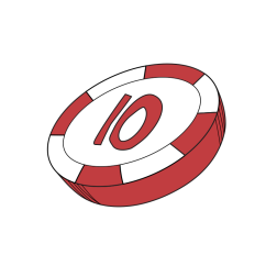 Single 10 Casino Chip