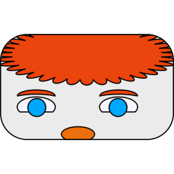 Cartoon face icon clip art