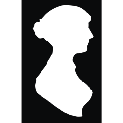 Charlotte Brontë bust silhouette
