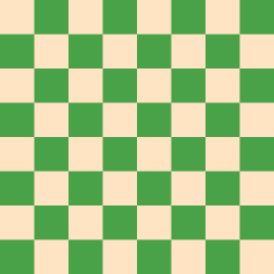 Chessboard green and bisque color