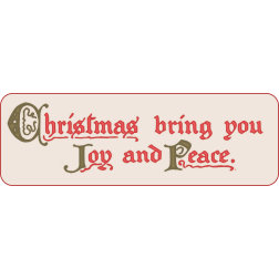 Christmas bring you Joy and Peace Banner
