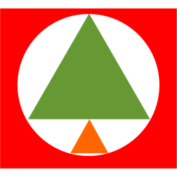 Simple tree surrounded by red square