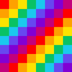 Rainbow checkered pattern