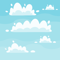 White clouds in the sky