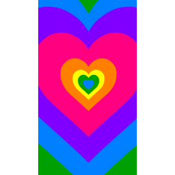 Color hearts SVG Animation