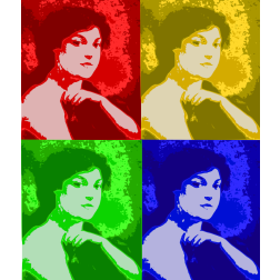 Andy Warhol Style Girl Portrait