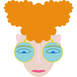 Funny cartoon face