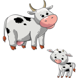 Cow and calf