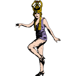 Woman is wearing strange headwear