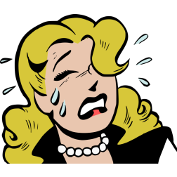 Crying woman cartoon