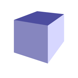 Purple 3d cube
