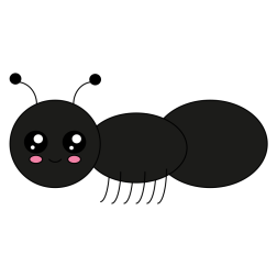 Cute black ant