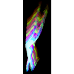 Colourful dancer silhouette