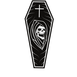 Black coffin