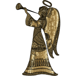 Decorative Angel Golden Pattern