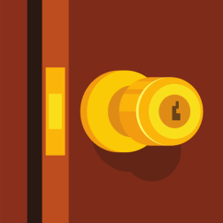 Yellow door handle