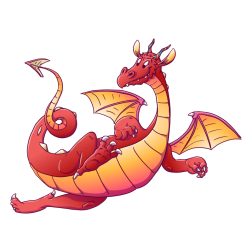 Red cartoon dragon-1661184106