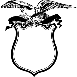 Shield with an eagle on top